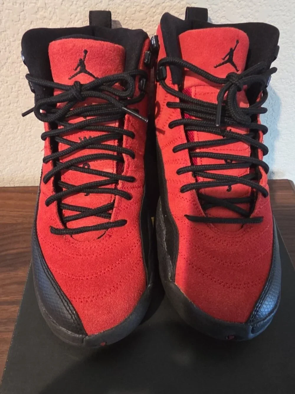 Nike Air Jordan 12 Retro GS Reverse Flu Game Varsity Red Black 153265-602...